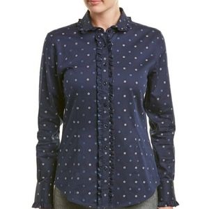 Brooks Brothers navy floral button down top